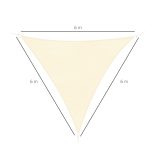 Tenda Tendone parasole triangolare (colore: crema, dimensione: 6x6x6m) - immagine 3