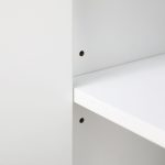 Credenza Moderna a 12 Ripiani Interni in Truciolato per Cucina, Soggiorno e Ingresso, 120x35x85 cm, Bianco - immagine 9