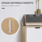 Mobile Multiuso Moderno in Truciolato e Legno di Pino con Ripiano Interno Regolabile su 3 Livelli, 77x35x77.5 cm - immagine 7