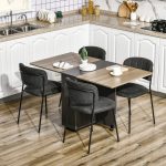 Tavolo Pieghevole da Pranzo in Truciolato con 2 Cassetti, 1 Armadietto, max. 6 Persone, 140x76x76 cm - immagine 2