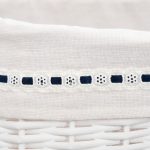 Cesto Portabiancheria in Vimini con Coperchio e Sacco Interno in Tessuto Lavabile, Bianco - immagine 9