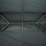 Copertura per Gazebo 4x3 m a 2 Livelli in Poliestere con Cinghie e 10 Fori di Drenaggio, Grigio Antracite - immagine 7