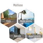 Set 2 Sedie da Giardino Pieghevoli con Braccioli, Sedie per Pranzo da Esterno in Metallo e Texteline, da Patio, Balcone, Terrazza, Esterno e Interno, 58x64x94cm, Grigio - immagine 7