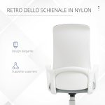 Sedia da Ufficio Ergonomica con Altezza Regolabile e Funzione di Inclinazione, 62x56x110-119.5 cm - immagine 6