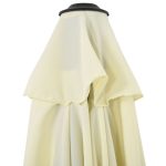 Ombrellone da Giardino 2.7x2.5 m, in Poliestere e Metallo con Tettuccio Inclinabile, Beige Nero - immagine 9