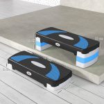 Stepper Fitness per Aerobica Regolabile su 3 Altezze da 10-15-20 cm, Blu e Nero - immagine 3