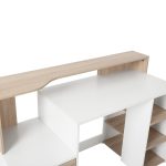 – Moderna Scrivania per Computer con Ripiani in Legno MDF 137 x 55 x 92cm - immagine 8