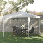Gazebo da Giardino con Telaio in Acciaio per Esterno e Interno, 2.7x2.7m Bianco - immagine 7