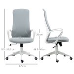Sedia da Ufficio Ergonomica con Altezza Regolabile e Funzione di Inclinazione, 62x56x110-119.5 cm - immagine 3