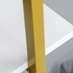 Mobile Libreria a 4 Livelli Rialzato e Multiuso, in MDF e Acciaio, 92x35x152cm - immagine 9