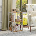 Mobiletto Scaffale per Soggiorno Cucina, Bagno 3 Ripiani Salvaspazio Legno 40x35x72.5cm - immagine 6