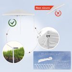 Gazebo Pieghevole 2.5 x 2.5 m Impermeabile con Corde e Picchetti, in Acciaio e Tessuto Oxford, Bianco - immagine 6