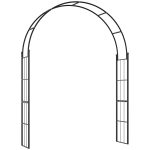 Archetto da Giardino per Piante Rampicanti e Decorazioni, Metallo Nero, 157x40x223cm