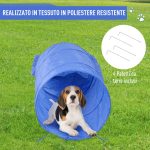 Set Agility Dog per Addestramento Cani con Tunnel, Slalom e Ostacolo, Sacca di Trasporto, Giallo e Blu - immagine 6