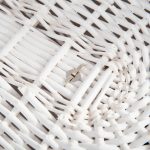 Cesto Portabiancheria in Vimini con Coperchio e Sacco Interno in Tessuto Lavabile, Bianco - immagine 8