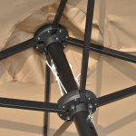 Ombrellone da Giardino Doppio 4.5m con 48 Luci LED e Manovella, Cachi - immagine 9