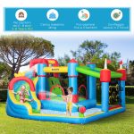 Castello Gonfiabile per Bambini con Scivolo, Trampolino e Piscina, 390x300x197cm - immagine 5
