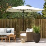 Ombrellone Rettangolare 2x3 m da Giardino con Apertura a Manovella e Inclinazione Regolabile, Beige - immagine 8