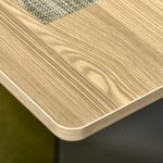 Tavolo Pieghevole da Pranzo in Truciolato con 2 Cassetti, 1 Armadietto, max. 6 Persone, 140x76x76 cm - immagine 8