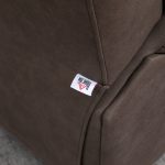 Poltrona Relax con Reclinazione Manuale e Poggiapiedi, in Microfibra e Acciaio, 97x90x96 cm, Marrone - immagine 9