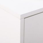 Mobile Scarpiera Moderno per 12 Paia di Scarpe con 2 Ante a Ribalta e Cassetto, 76x26x110 cm, Bianco - immagine 8