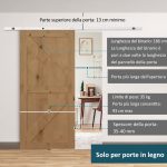 Kit Porta Scorrevole in Metallo con Utensili, Rulli, Guida, Blocchi e Chiave Esagonale, 186x2.5x3.77 cm - immagine 5