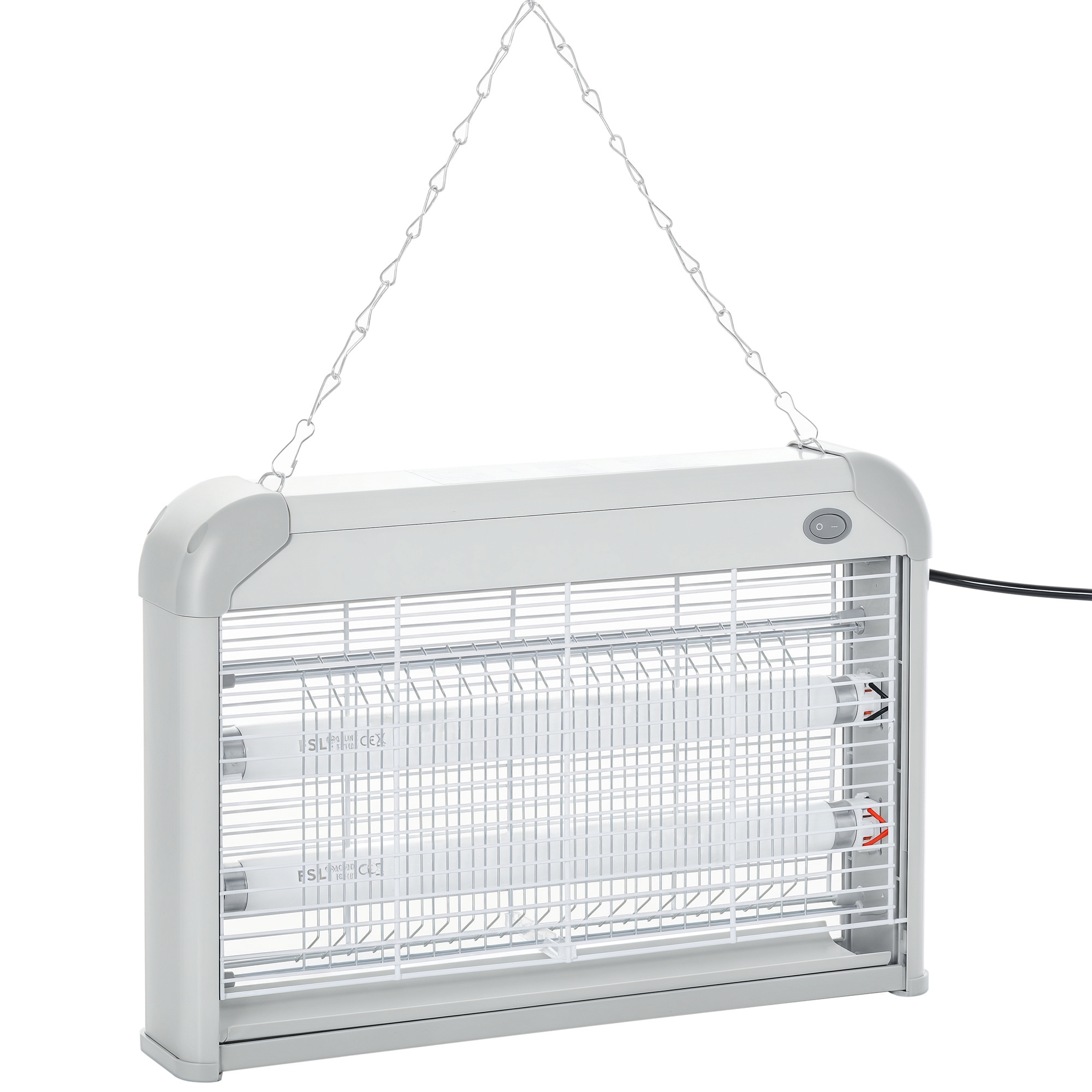 Kxe96b197f0910d2b.jpg Elettroinsetticida da Esterno e Interno con Lampada Antizanzare UV per 60m², Zanzariera Elettrica 20W, Grigio e bianco - immagine 1