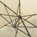Ombrellone da Giardino Decentrato 3x2.5 m con Angolazione Regolabile e Girevole a 360°, Crema - immagine 9