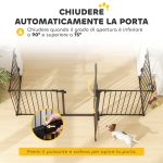 Cancellino per Cani Taglia Piccola e Media Pieghevole a 5 Pannelli, in Metallo e Plastica, 300x3x74.5 cm, Nero - immagine 6