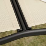 Dondolo a 2 Posti da Giardino con Tettuccio Regolabile, 140x118x162cm Beige - immagine 9