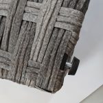 Cesta Contenitore da Giardino e Casa in Rattan con Tessuto Interno, 57x34x62cm, Grigio - immagine 7