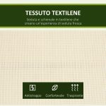 Dondolo a 2 Posti da Giardino con Tettuccio Regolabile, 140x118x162cm Beige - immagine 5