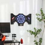 Bersaglio Freccette Elettronico in PP con 6 Freccette e Monitor LCD, 83x45x4 cm, Rosso e Nero - immagine 2