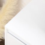 Credenza Moderna a 12 Ripiani Interni in Truciolato per Cucina, Soggiorno e Ingresso, 120x35x85 cm, Bianco - immagine 7