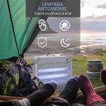 Elettroinsetticida da Esterno e Interno con Lampada Antizanzare UV per 60m², Zanzariera Elettrica 20W, Grigio e bianco - immagine 4
