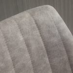 Sgabelli Alti da Bar con Schienale e Poggiapiedi, Set 2 Base Rotonda in Metallo e Altezza Regolabile, in Microfibra, Grigio | Aosom Italy - immagine 9