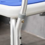 Sedia per Doccia con Imbottitura e Altezza Regolabile, Braccioli e Piedini a Ventosa - immagine 9