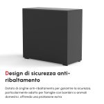 Mobiletto Multiuso per Casa e Ufficio con 2 Cassetti e 2 Armadietti, Apertura a Pressione, 79x36x74cm - immagine 6