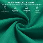 Sdraio da Giardino Pieghevole con Schienale Reclinabile su 4 Posizioni, 188x56x28cm, Verde - immagine 5