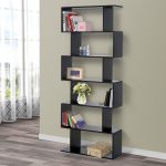 Libreria Legno Design Moderno con 6 Ripiani 80 × 23 × 192cm Nero - immagine 4