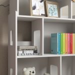 Libreria per Bambini 3-6 Anni a 3 Livelli per Libri e Giochi, in MDF e Legno di Pino, 65x25x108.5 cm, Bianco - immagine 9