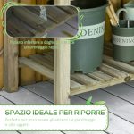Fioriera Rialzata in Legno con Gambe e Ripiano Inferiore per Giardino e Balcone 91x51x76cm - immagine 5