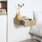 Set 2 Comodini Sospesi in Legno, Design Moderno, 40x30x15cm - Color Legno - immagine 9