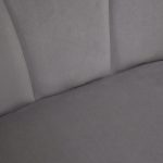 Divano 2 Posti in Velluto con Gambe in Metallo e Schienale a Conchiglia, 132x66x80cm, Grigio - immagine 8