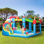 Castello Gonfiabile per Bambini con Scivolo, Trampolino e Piscina, 390x300x197cm - immagine 2