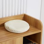 Armadio Scarpiera Salvaspazio e Moderno in Legno per 12 Paia con 4 Ripiani Aperti, 83x30x90 cm, Marrone Chiaro - immagine 8