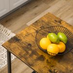 Bancone Bar Pieghevole Stile Industriale con Scaffale a 3 Ripiani, 120x76x91.4cm - immagine 8