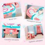 Set Toeletta con Sgabello per Bambini da 3-6 Anni, Luci, Musica e Accessori Inclusi - immagine 6