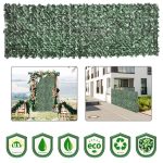 Rotolo di Siepe Artificiale per Balcone e Giardino in PE Anti-UV, Siepe Finta con Foglie Verde Scuro 300x100cm - immagine 7