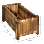 Fioriera Vaso per Piante Box Rettangolare in Legno di Abete 70 x 35 x 30cm - immagine 3